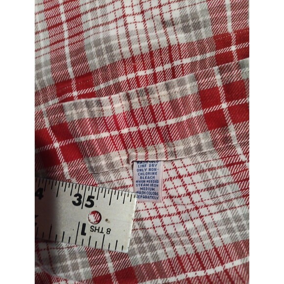 Vintage 90s Polo Ralph Lauren Handwoven Plaid Shirt Men’s Lrg Made in Singapore - Picture 3 of 5